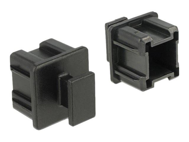 DeLOCK Dust Cover for Mini SAS HD SFF 8644 female with grip - Anschlussabdeckung - Schwarz (Packung mit 10)
