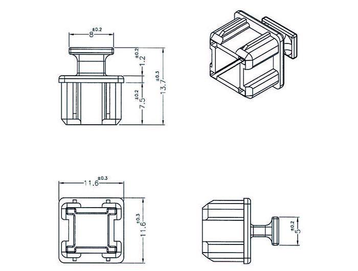 DeLOCK Dust Cover for Mini SAS HD SFF 8644 female with grip - Anschlussabdeckung - Schwarz (Packung mit 10)