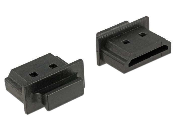 DeLOCK HDMI A female - Staubabdeckung mit Griff für HDMI A Buchse - Schwarz (Packung mit 10)
