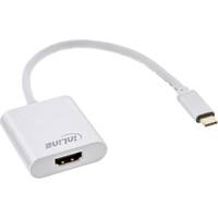 INLINE - USB Display Konverter - USB-C Stecker zu HDMI Buchse 4K/60Hz - silber