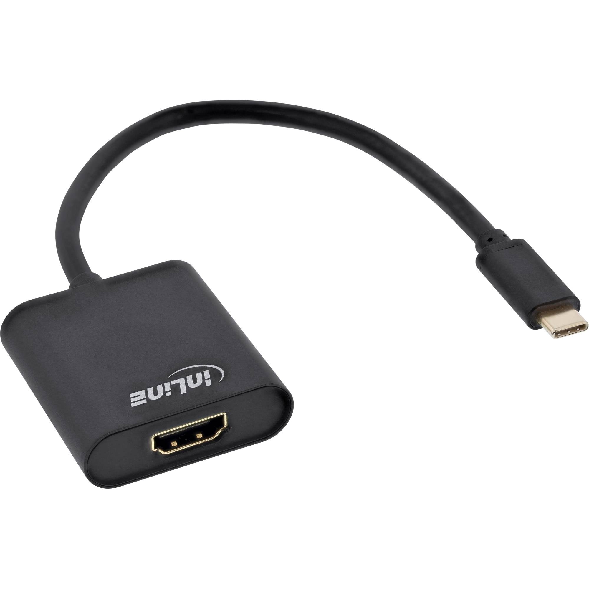 INLINE - USB Display Konverter - USB-C Stecker zu HDMI Buchse 4K/60Hz - schwarz