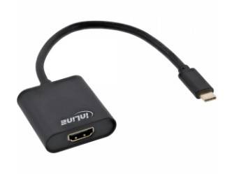 INLINE - USB Display Konverter - USB-C Stecker zu HDMI Buchse 4K/60Hz - schwarz