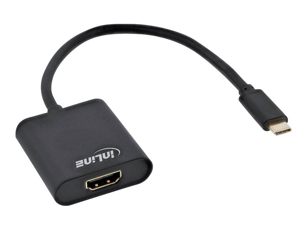 INLINE - USB Display Konverter - USB-C Stecker zu HDMI Buchse 4K/60Hz - schwarz