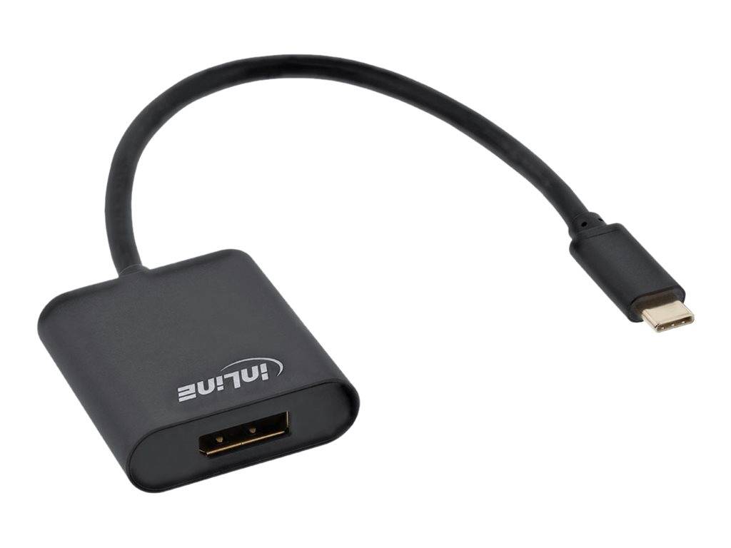 INLINE - USB Display Konverter - USB-C Stecker zu DisplayPort 4K/60Hz schwarz