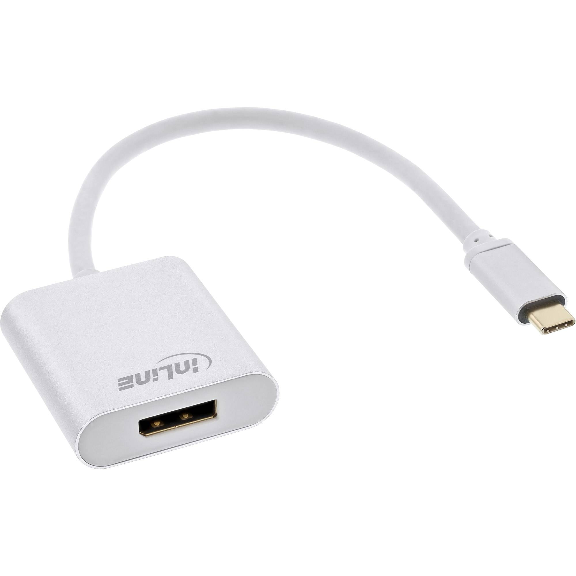 INLINE - USB Display Konverter - USB-C Stecker zu DisplayPort 4K/60Hz silber