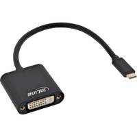 INLINE - USB Display Konverter - USB-C Stecker zu DVI Buchse - schwarz