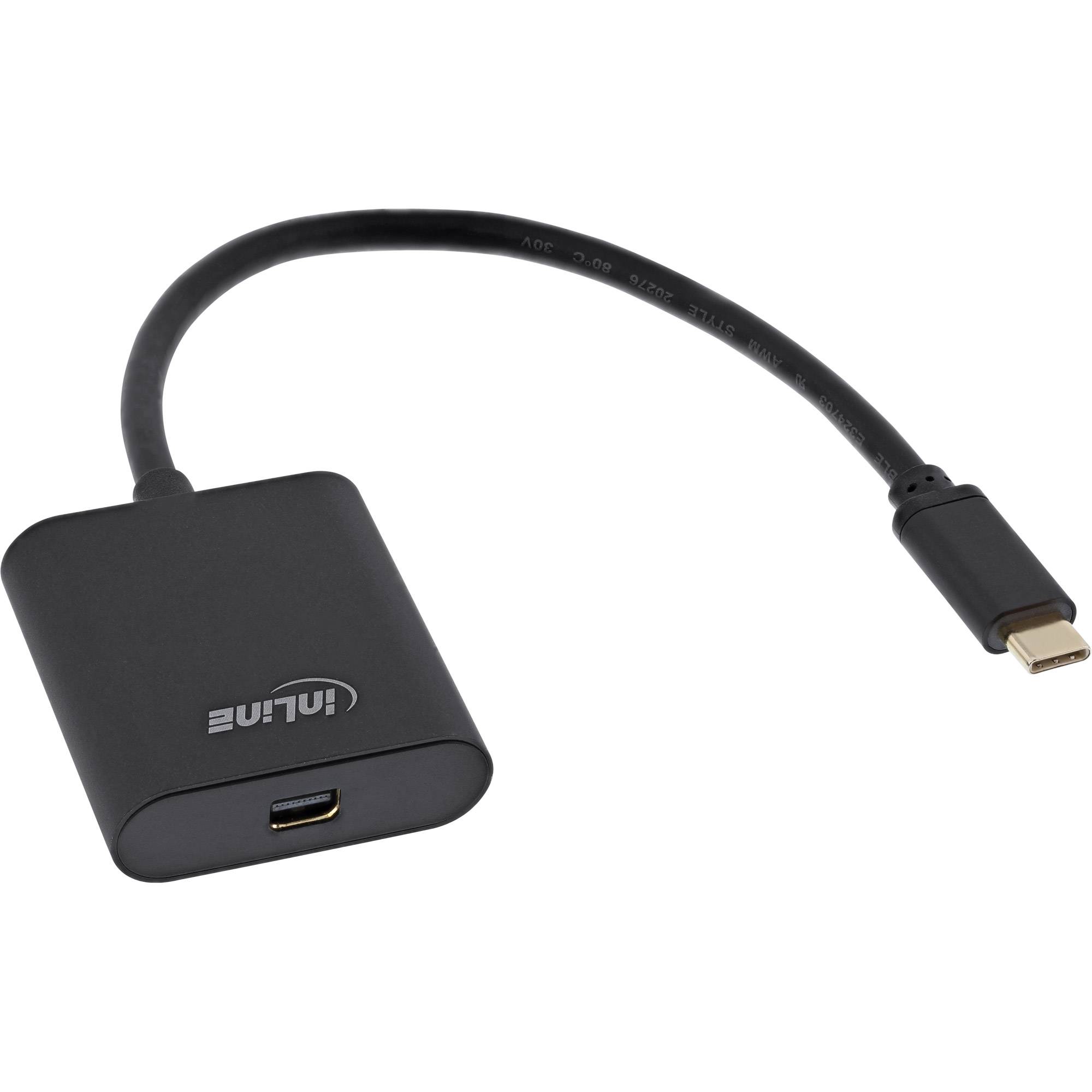 INLINE - USB Display Konverter - USB-C ST zu Mini DisplayPort 4K/60Hz - schwarz