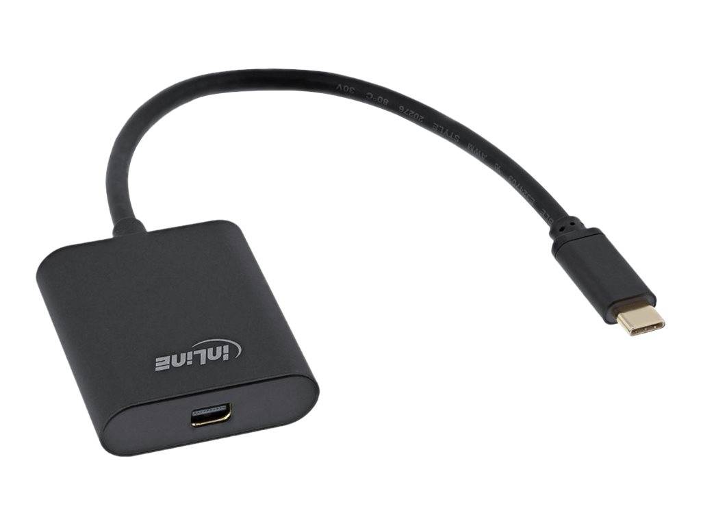 INLINE - USB Display Konverter - USB-C ST zu Mini DisplayPort 4K/60Hz - schwarz