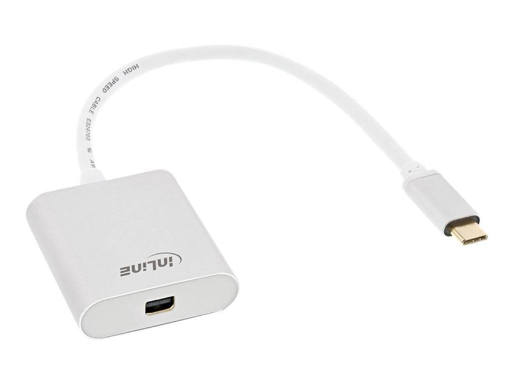 INLINE - USB Display Konverter - USB-C ST zu Mini DisplayPort 4K/60Hz - silber