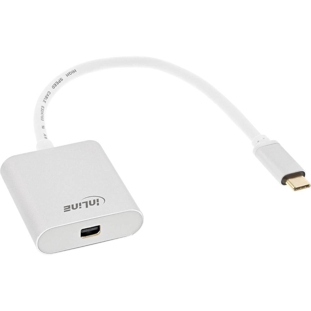 INLINE - USB Display Konverter - USB-C ST zu Mini DisplayPort 4K/60Hz - silber