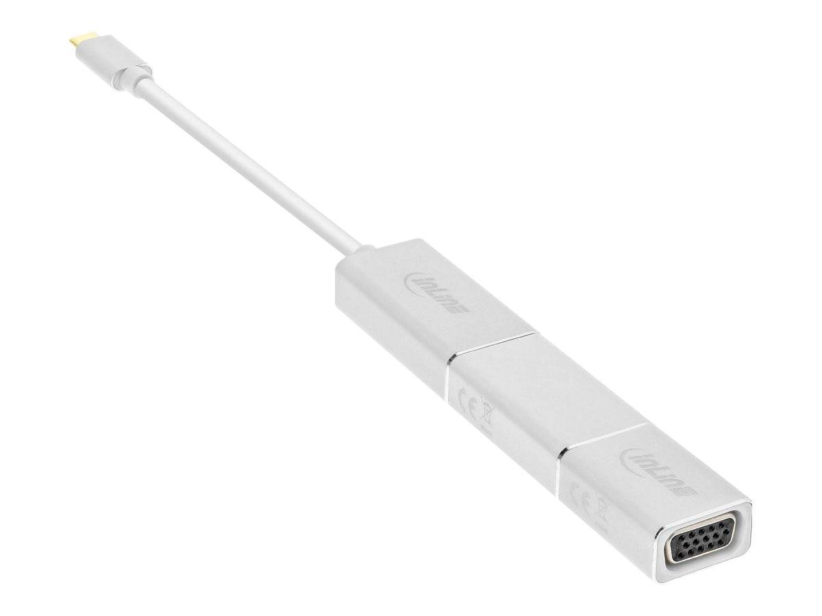 INLINE - USB Display Konverter Set 6-in-1 - 4K/60Hz silber