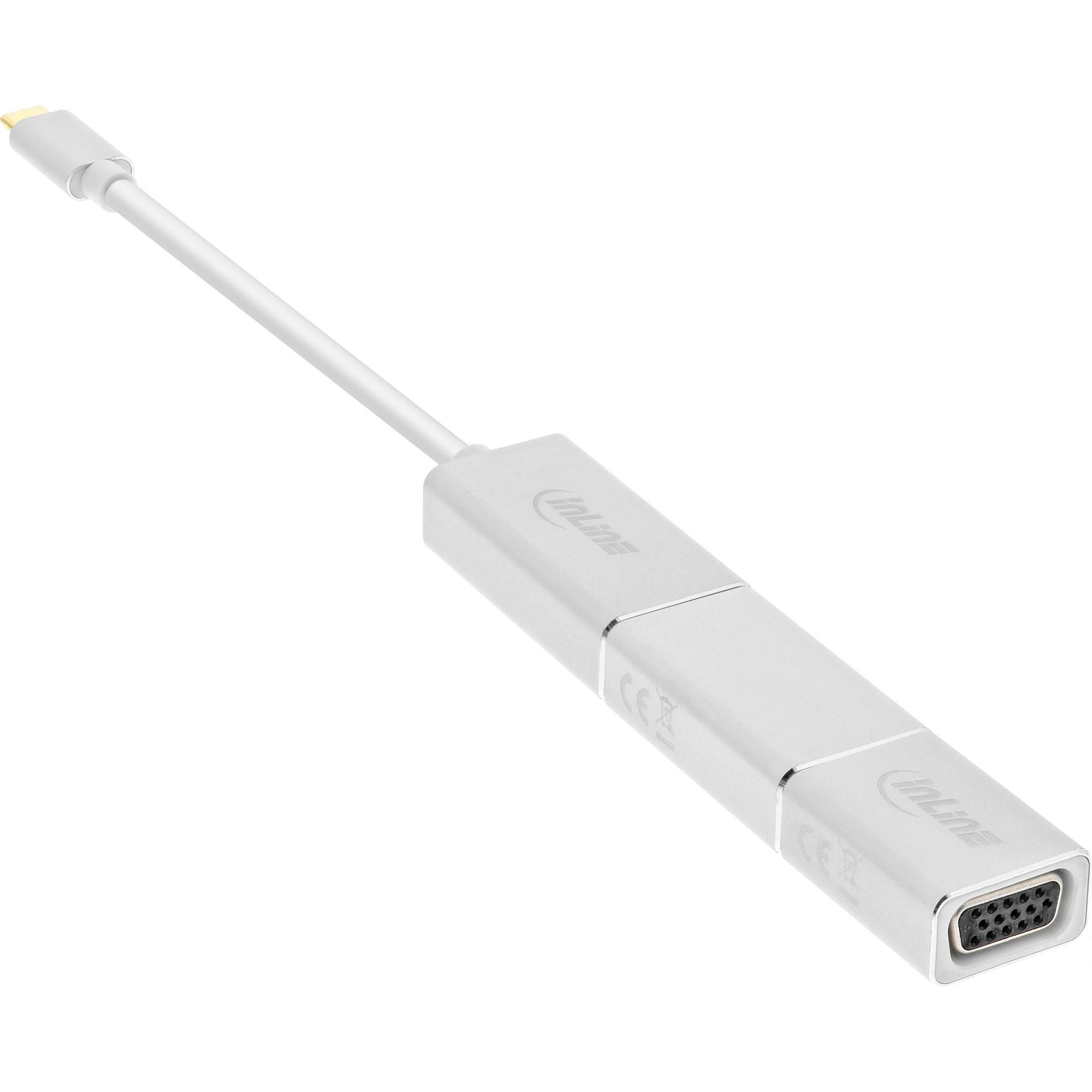 INLINE - USB Display Konverter Set 6-in-1 - 4K/60Hz silber