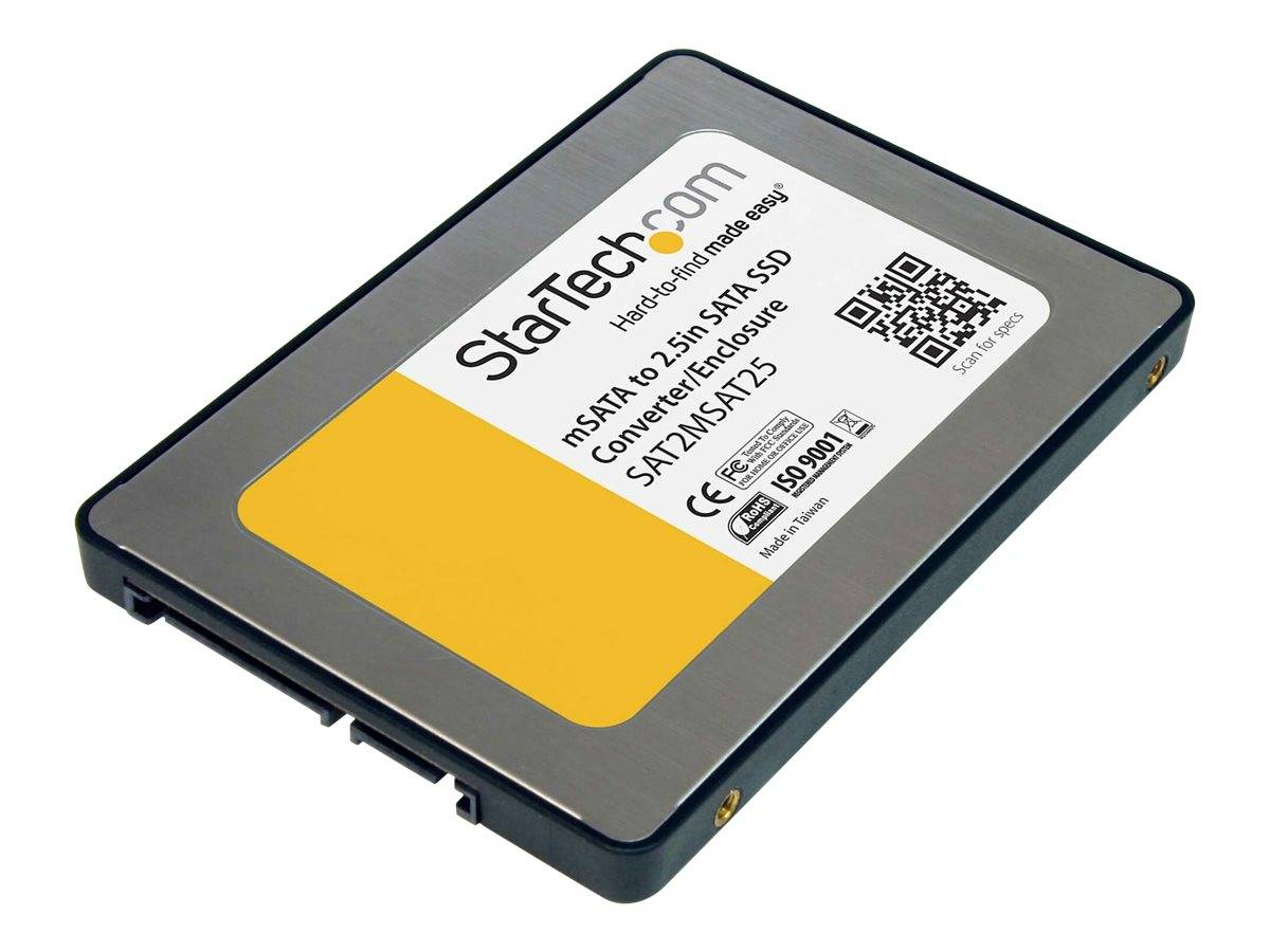StarTech.com 2,5 SATA auf Mini SATA Adapter - externes mSATA SSD Festplattengehäuse - Speichergehäuse - 2.5"" (6.4 cm)