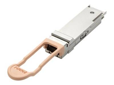 Ein kleines Metallmodultransceiver mit einem beige Zuglasche mit der Bezeichnung 