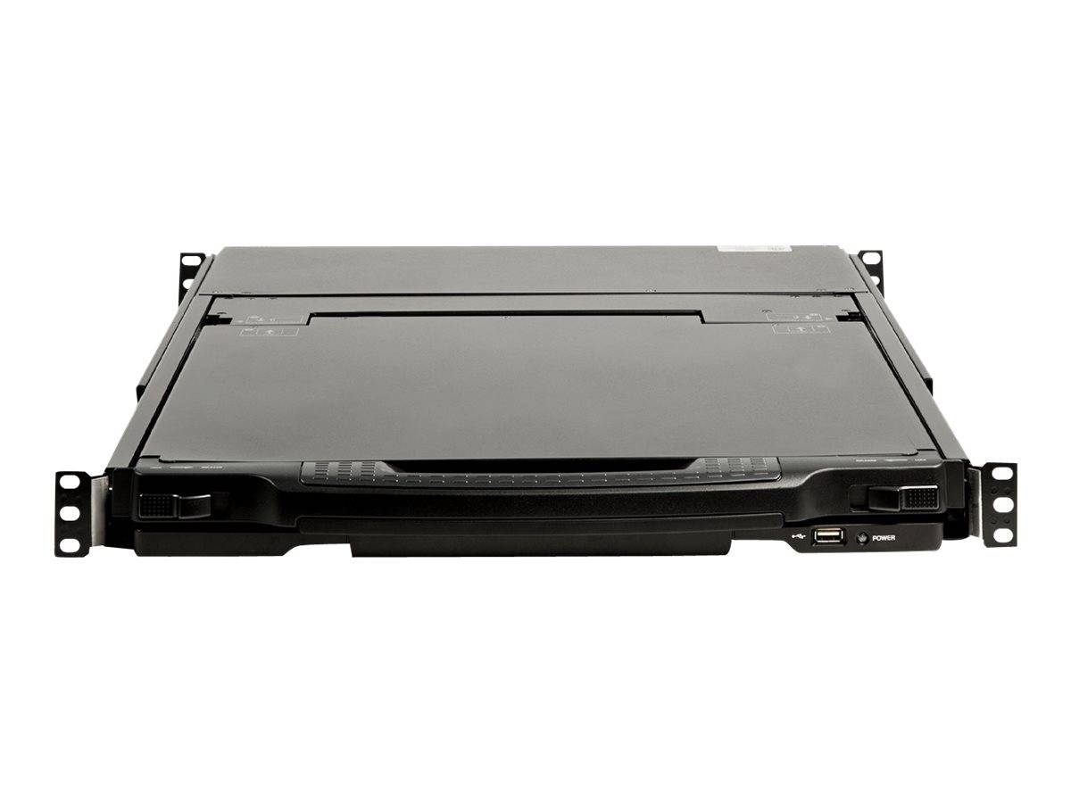 StarTech.com Rack KVM Konsole HD 1080p - US Tastatur(QWERTY), Ein Port DVI/VGA KVM mit 17"" LCD Monitor - 1HE LCD KVM Kon