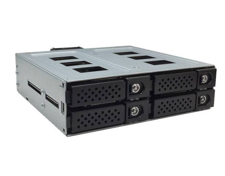 Jou Jye Computer N-49SS, HDD / SSD-Gehäuse, 2.5 Zoll, SAS, SAS-2, SAS-3, SATA, Serial ATA II, Serial ATA III, 12 Gbit/s, Hot-Swap, Schwarz