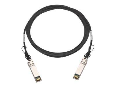 Aufgerolltes schwarzes Kabel mit Anschlüssen an beiden Enden, vor weißem Hintergrund gezeigt.