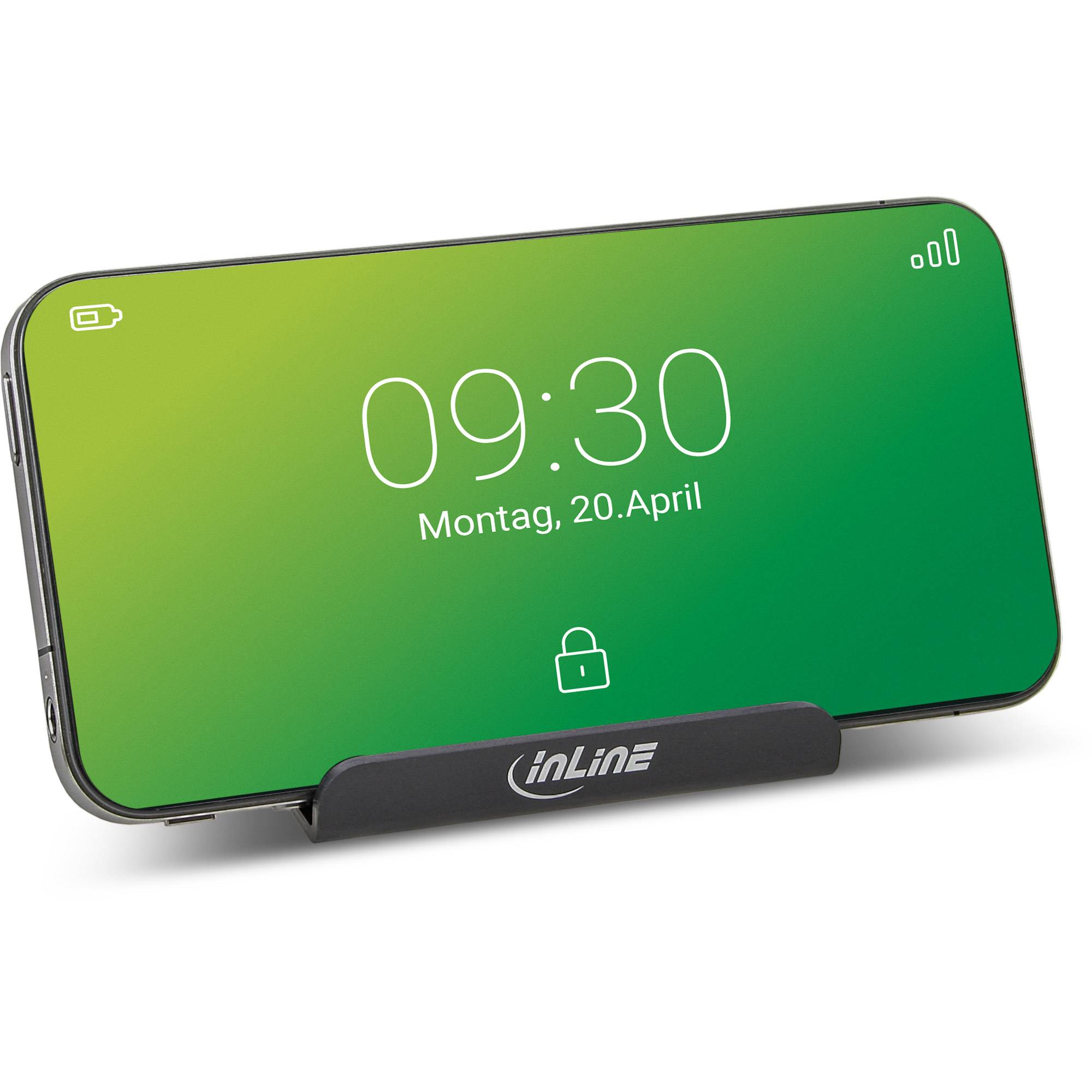 InLine - Aufstellung für Handy - Schwarz - Schreibtisch