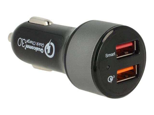 Navilock - Auto-Netzteil - 3 A - QC 3.0 - 2 Ausgabeanschlussstellen (USB)