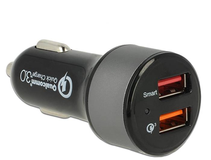 Navilock - Auto-Netzteil - 3 A - QC 3.0 - 2 Ausgabeanschlussstellen (USB)