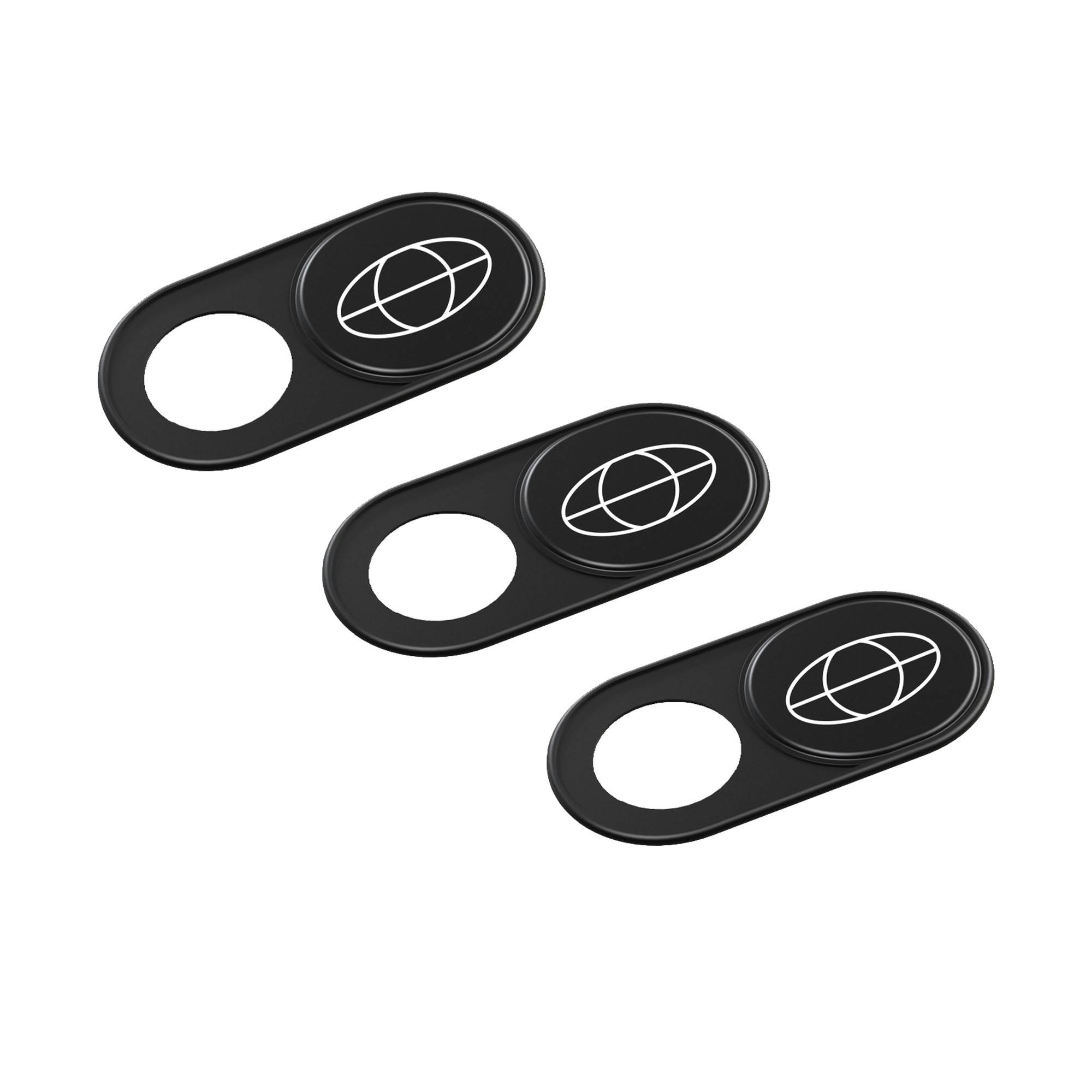 TerraTec PROTECT yourself - Webcam-Abdeckung für Handy, Tablet - Schwarz (Packung mit 3)