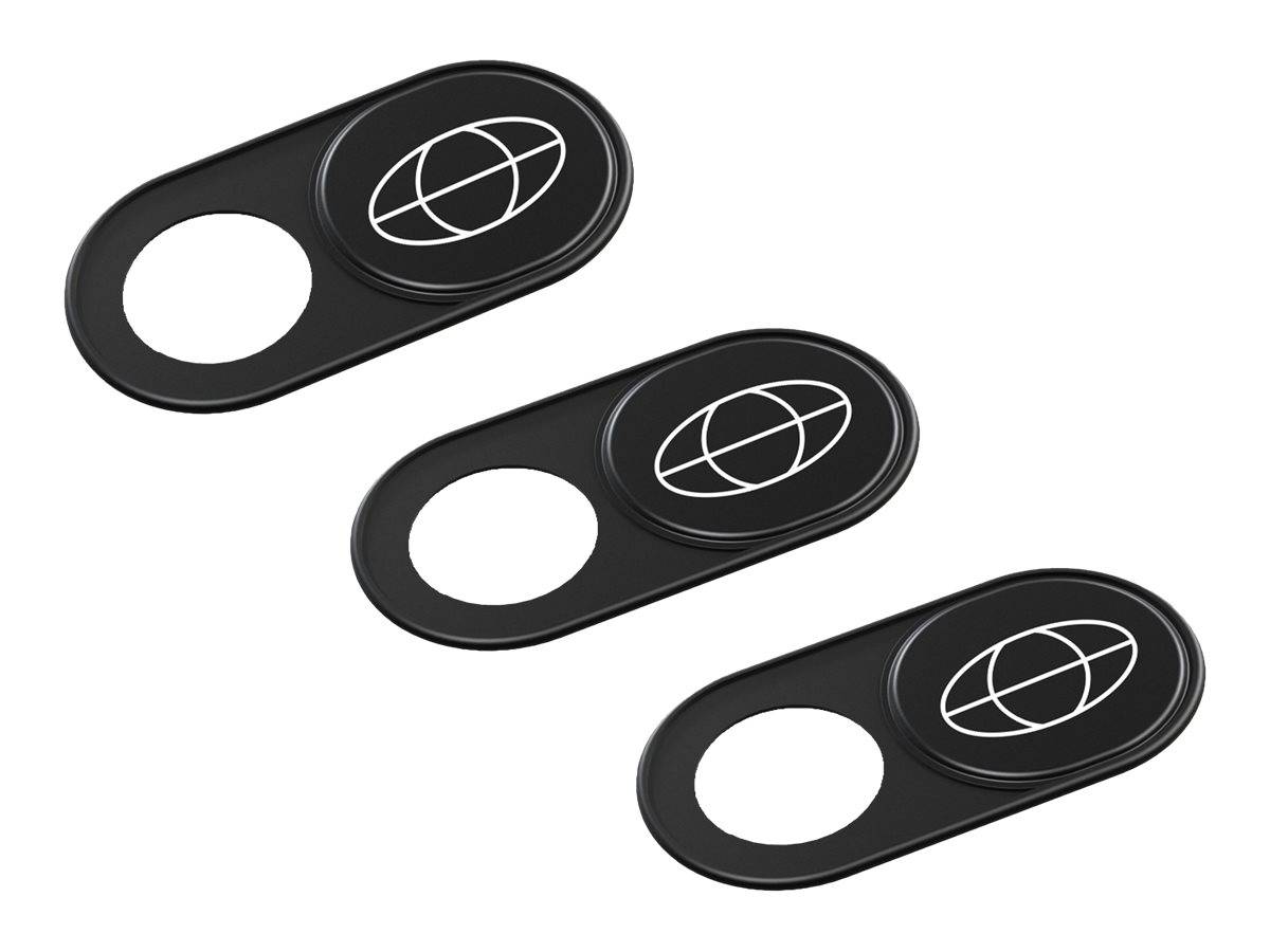 TerraTec PROTECT yourself - Webcam-Abdeckung für Handy, Tablet - Schwarz (Packung mit 3)