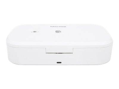 Manhattan UV Phone Sanitizer with Wireless Charger, 10 W Wireless Charging Pad, Integrated UV LEDs to eliminate germs, viruses and bacteria, Quick