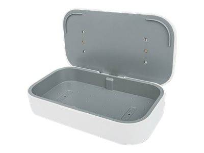 Manhattan UV Phone Sanitizer with Wireless Charger, 10 W Wireless Charging Pad, Integrated UV LEDs to eliminate germs, viruses and bacteria, Quick