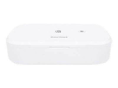 Manhattan UV Phone Sanitizer with Wireless Charger, 10 W Wireless Charging Pad, Integrated UV LEDs to eliminate germs, viruses and bacteria, Quick