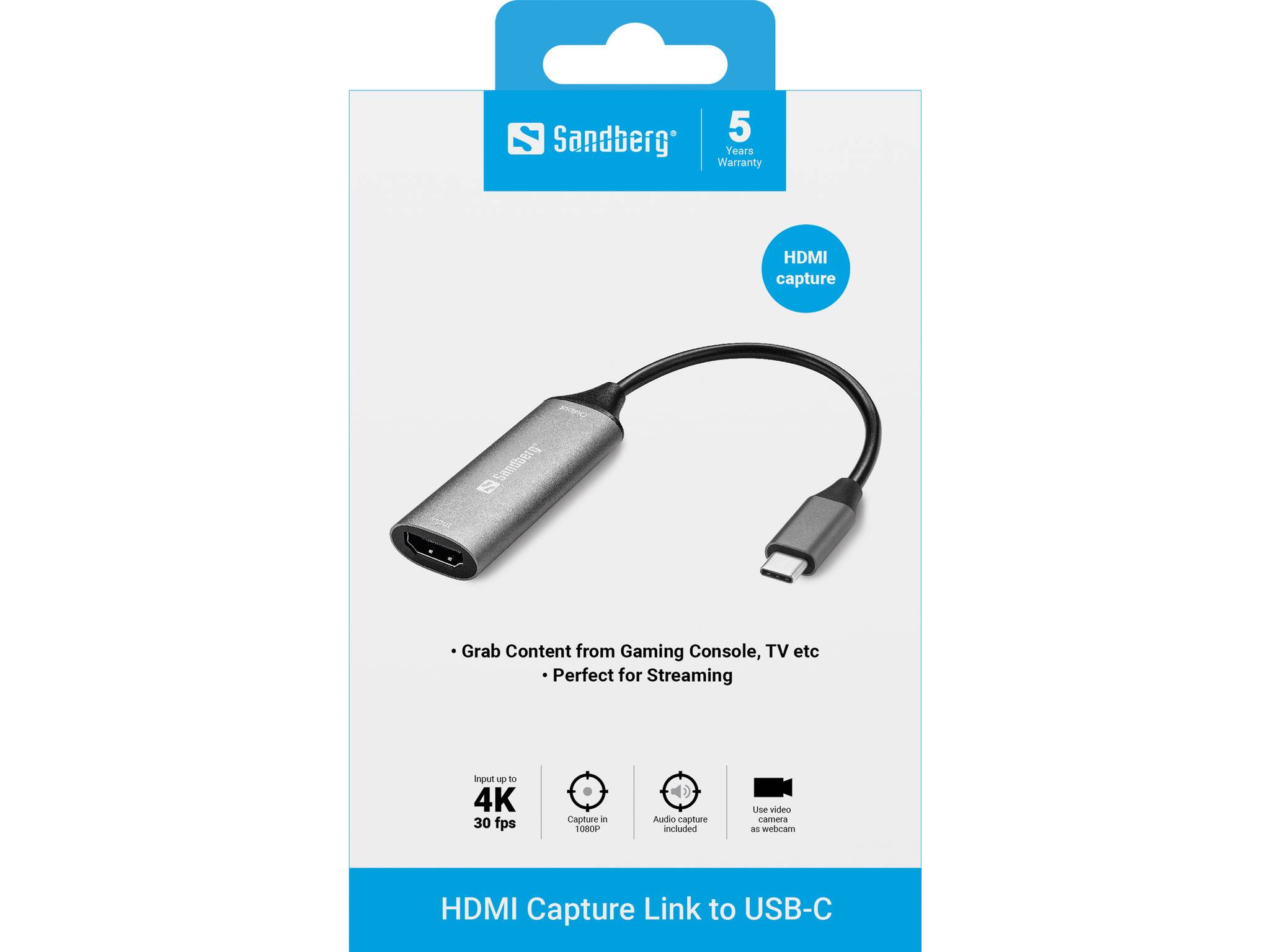 Sandberg - Videoadapter - HDMI weiblich zu 24 pin USB-C männlich