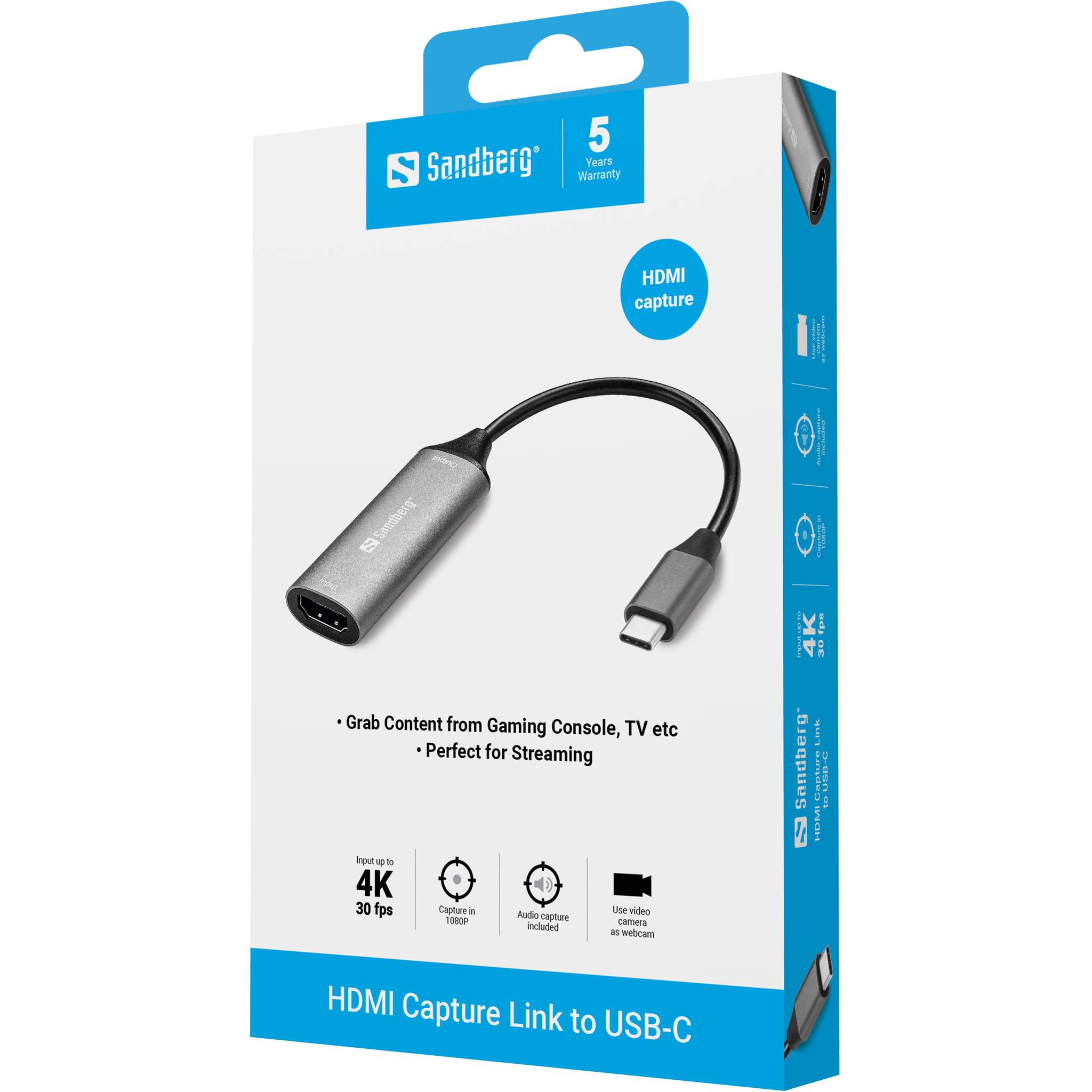 Sandberg - Videoadapter - HDMI weiblich zu 24 pin USB-C männlich