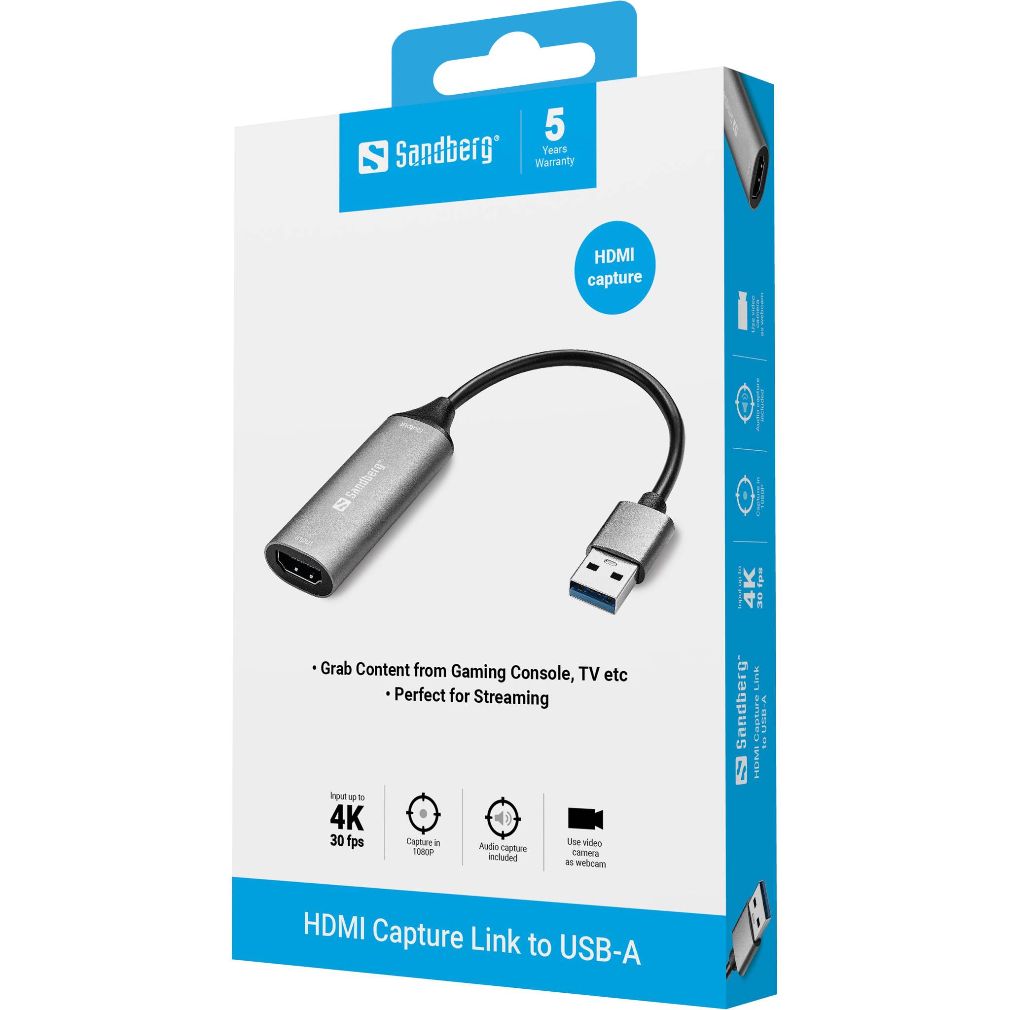Sandberg - Videoadapter - HDMI weiblich zu USB männlich