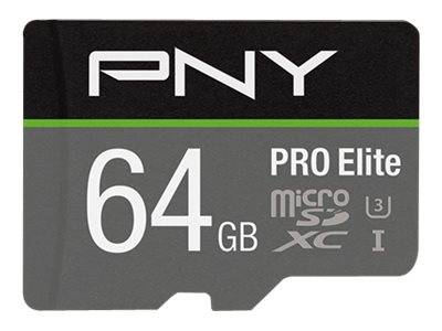 PNY PRO Elite - Flash-Speicherkarte (microSDXC-an-SD-Adapter inbegriffen)