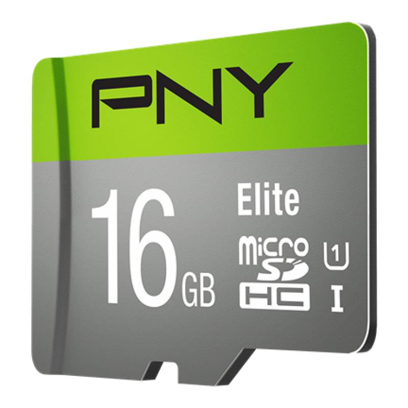 PNY Elite 16 GB microSDHC-Speicherkarte mit 16 GB Kapazitätsbezeichnung