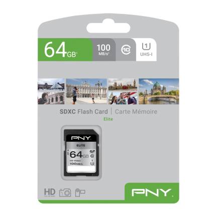 PNY Elite - Flash-Speicherkarte - 64 GB - UHS-I U1 / Class10