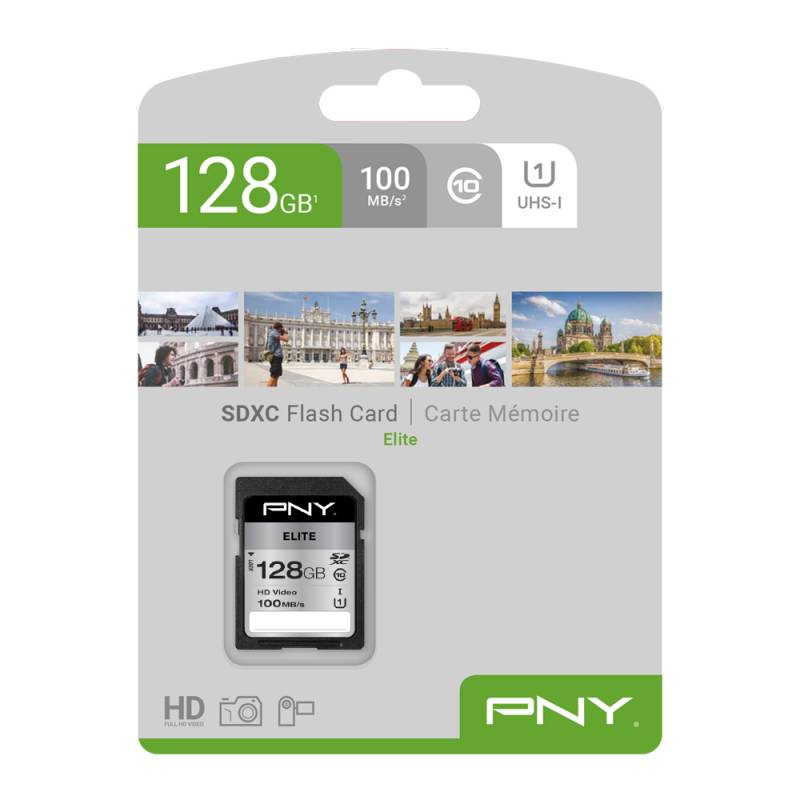 PNY Elite - Flash-Speicherkarte - 128 GB - UHS-I U1 / Class10
