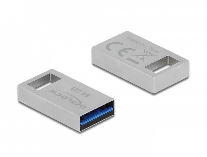 Zwei graue USB-Speichersticks mit durchsichtigen blauen USB-Anschlüssen, dargestellt auf weißem Hintergrund.