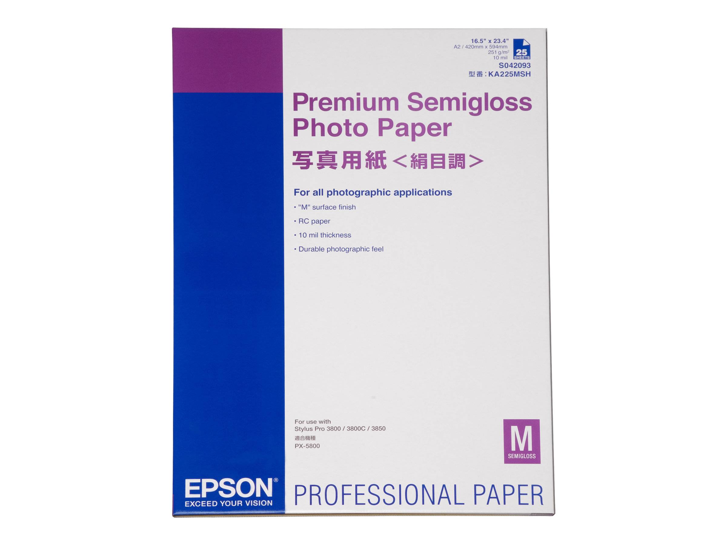 Epson Premium Semigloss Fotopapier Packung, mit dem Etikett 