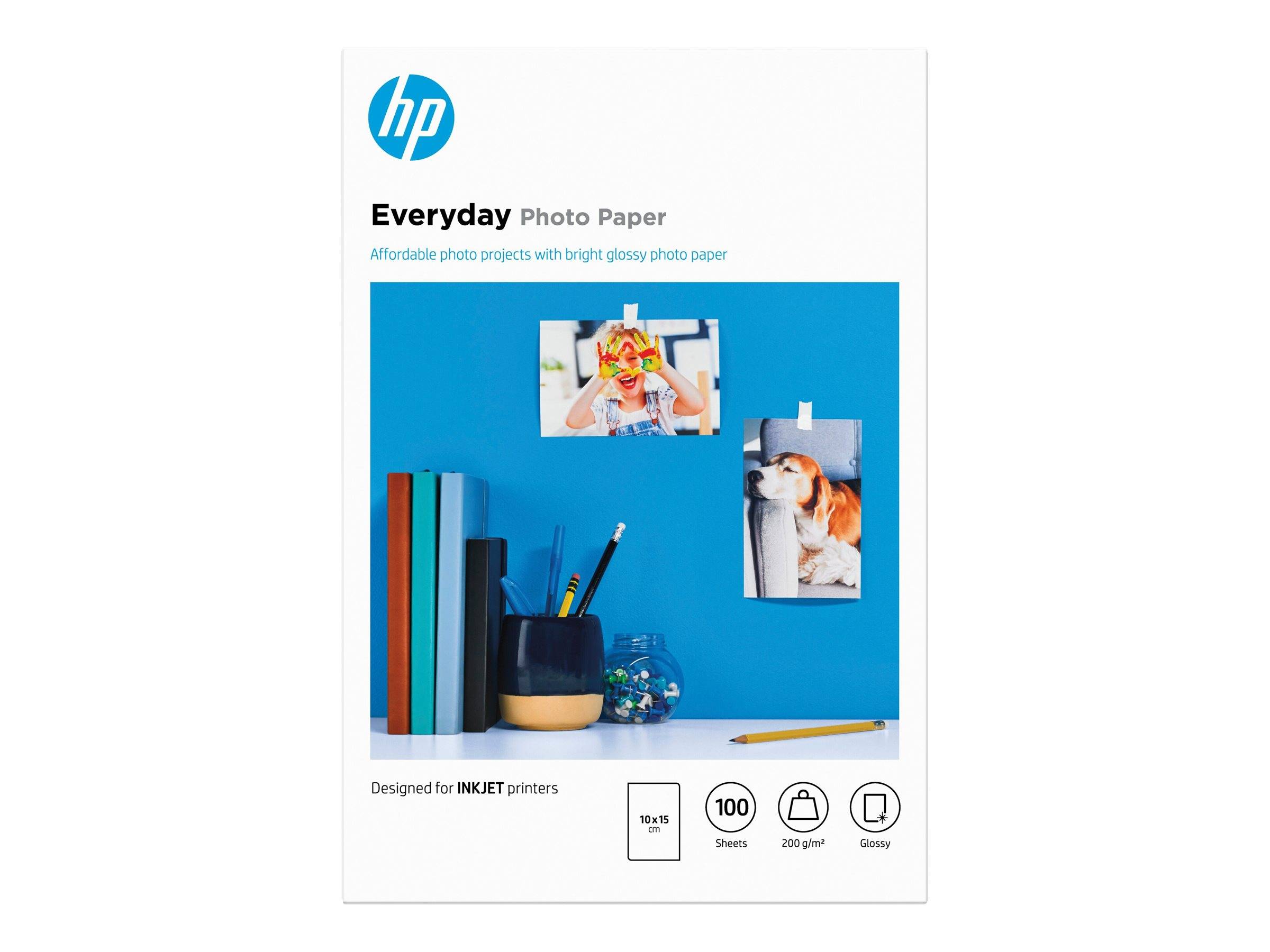 HP Everyday Photo Paper - Glänzend - 8 mil - 100 x 150 mm