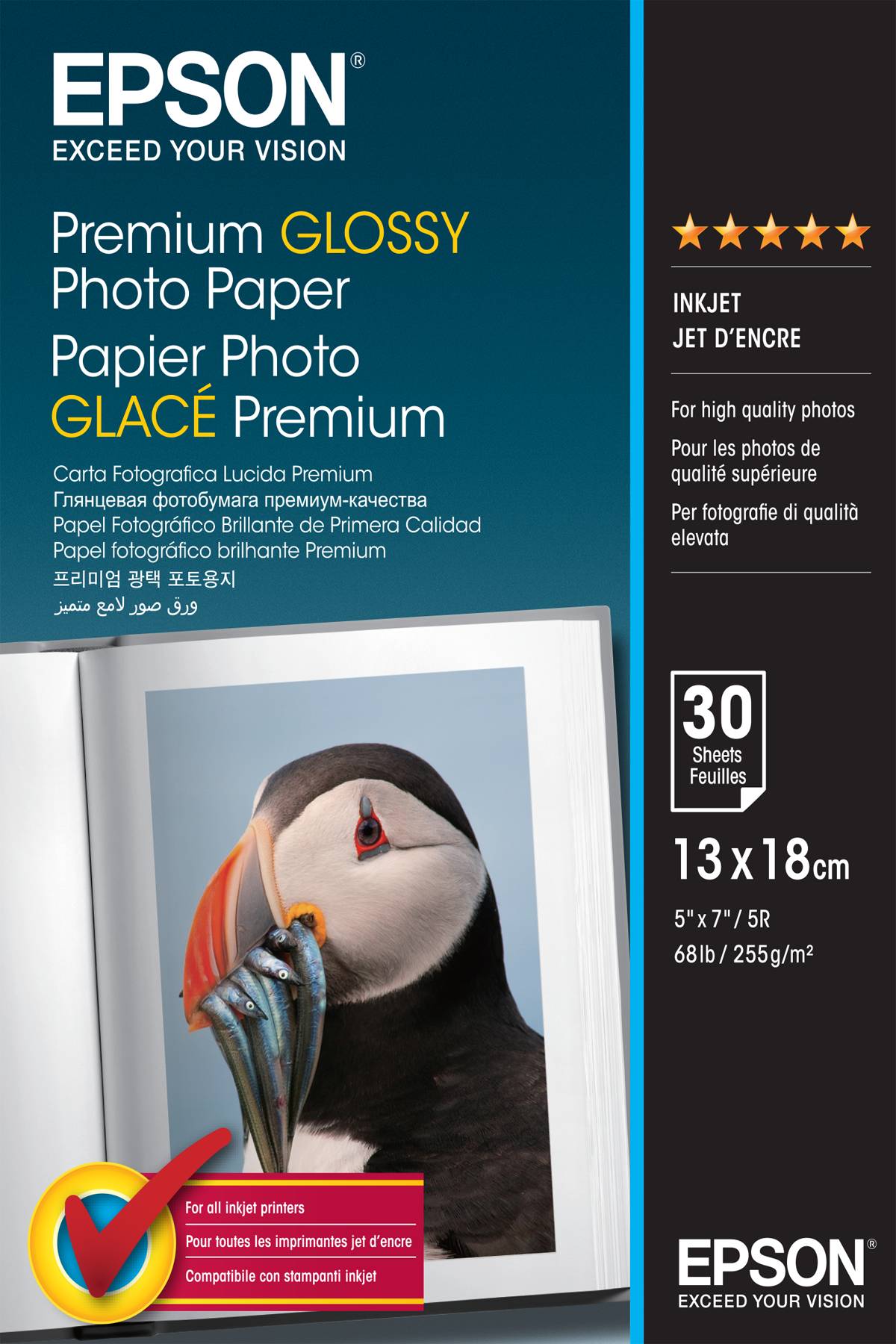 Epson Premium Glossy Photo Paper - Glänzend - 130 x 180 mm