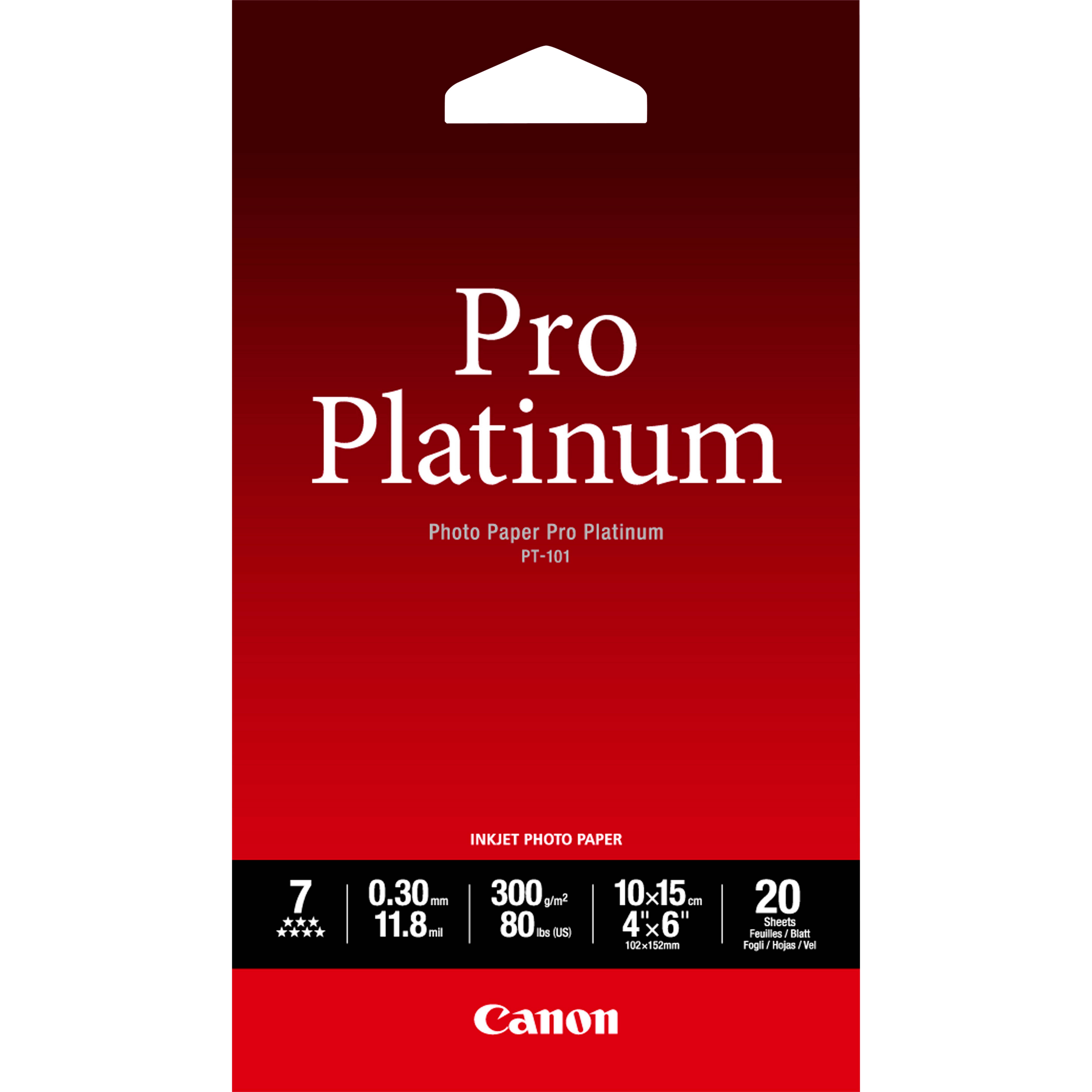 Canon Photo Paper Pro Platinum - 100 x 150 mm
