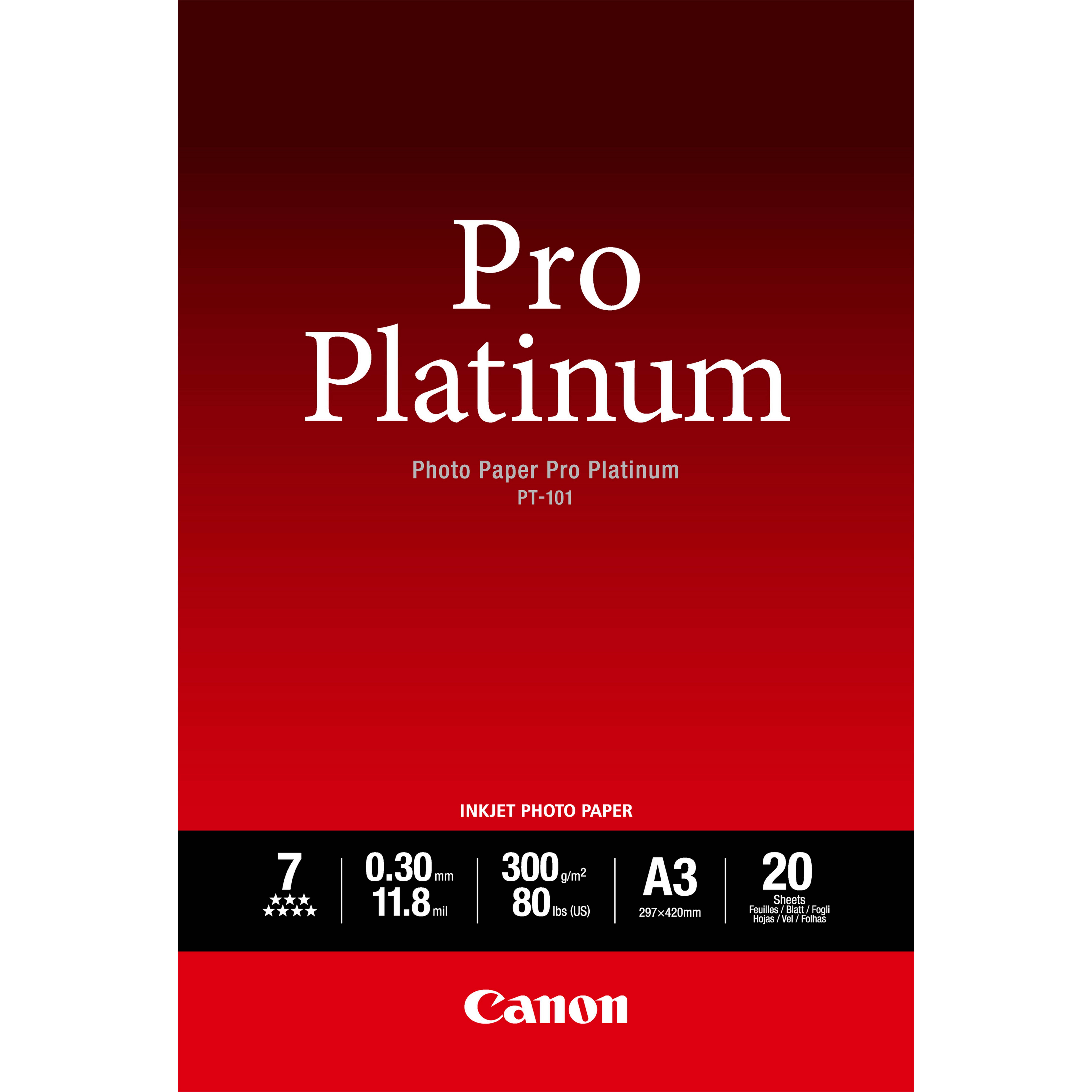 Canon Photo Paper Pro Platinum - A3 (297 x 420 mm)