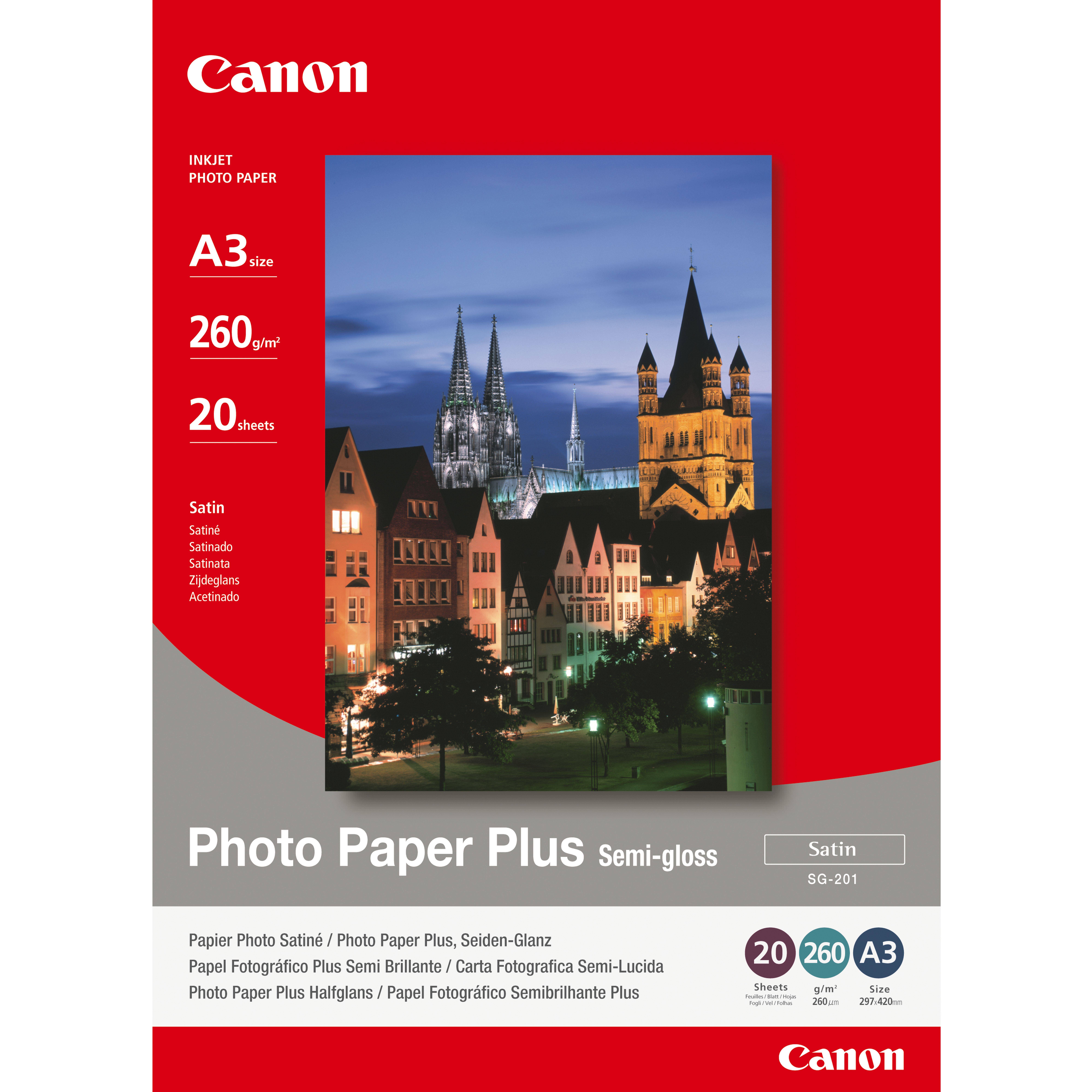 Fotopapier Plus SG-201 DIN-A3 20 Blatt 260 g qm Einzelhandel