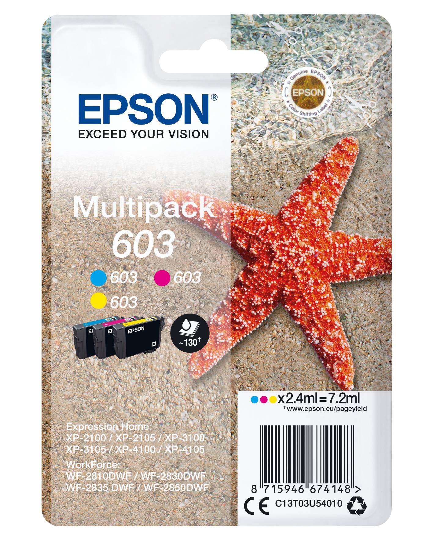 Epson 603 Multipack - 3er-Pack - Gelb, Cyan, Magenta