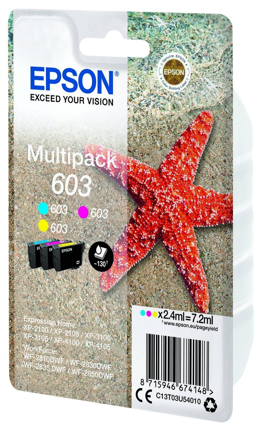 Epson 603 Multipack - 3er-Pack - Gelb, Cyan, Magenta