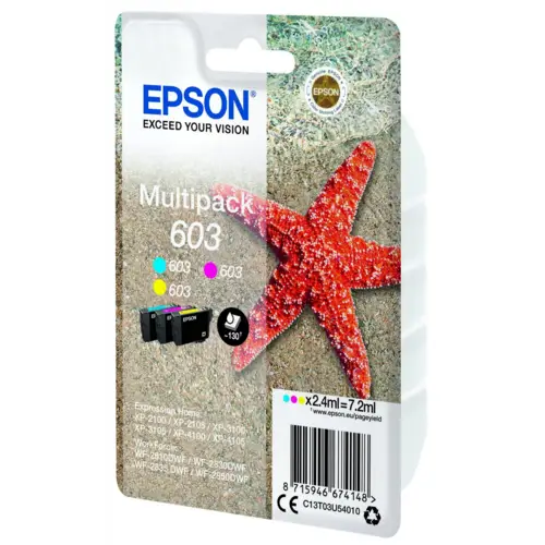 Epson 603 Multipack - 3er-Pack - Gelb, Cyan, Magenta Epson 603 Multipack - 3er-Pack - Gelb, Cyan, Magenta
