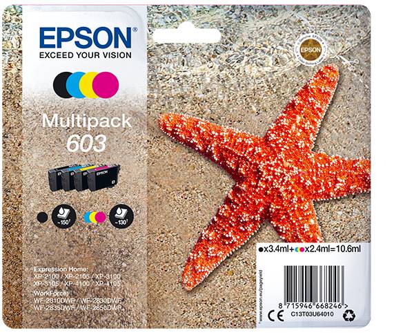 Epson 603 Multipack - 4er-Pack - Schwarz, Gelb, Cyan, Magenta