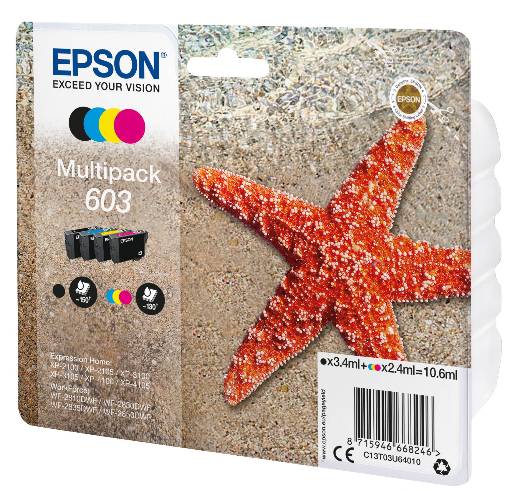 Epson 603 Multipack - 4er-Pack - Schwarz, Gelb, Cyan, Magenta