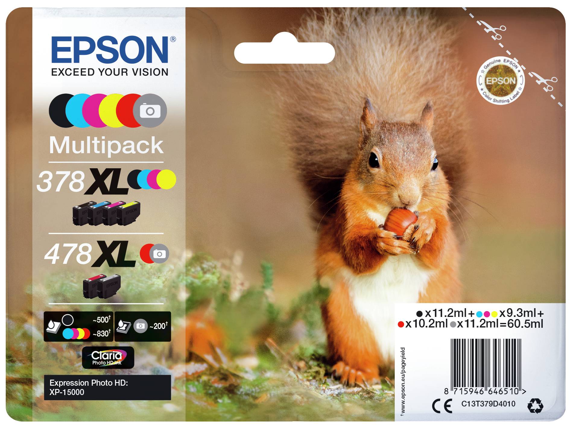 Epson 478XL Multipack - 6er-Pack - 60.5 ml - mit hoher Kapazität