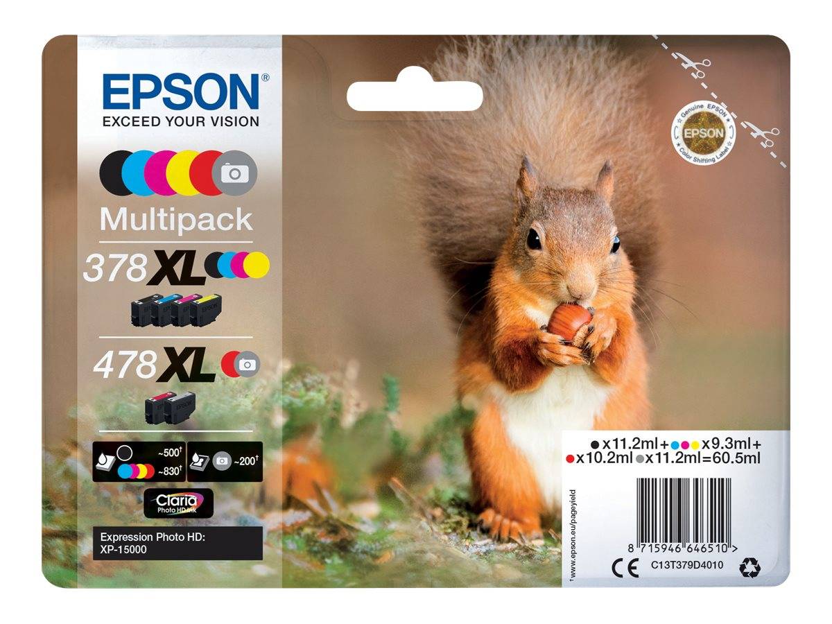 Epson 478XL Multipack - 6er-Pack - 60.5 ml - mit hoher Kapazität